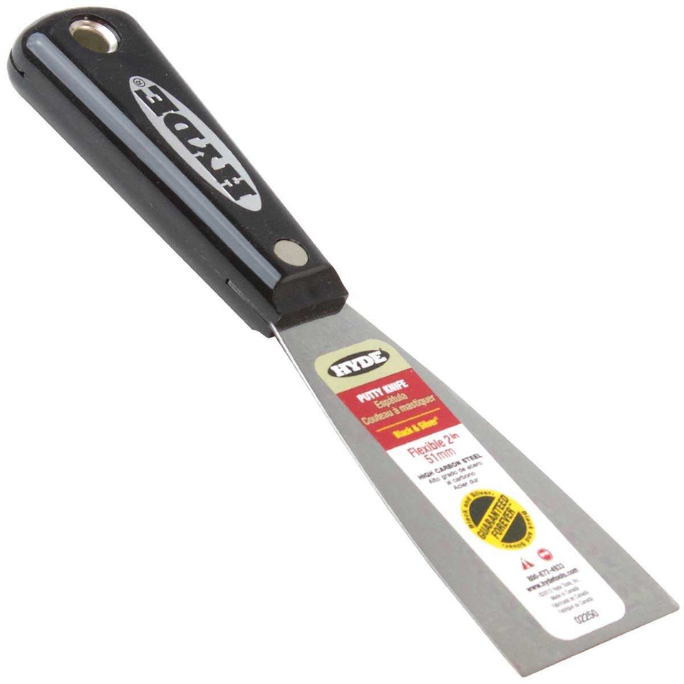 Hyde Black & Silver Flexible Putty Knife - 2"