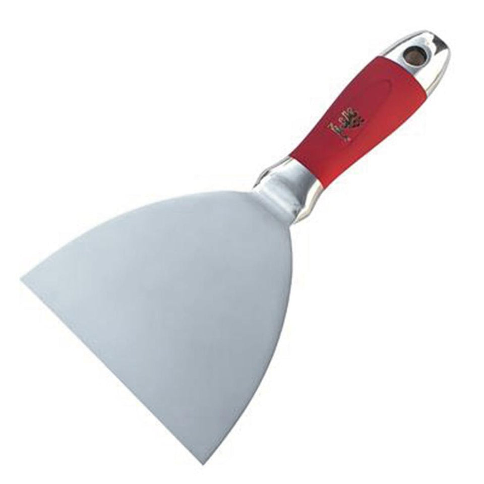 Stainless Steel Putty Knife - Soft-Grip Rubber Handle