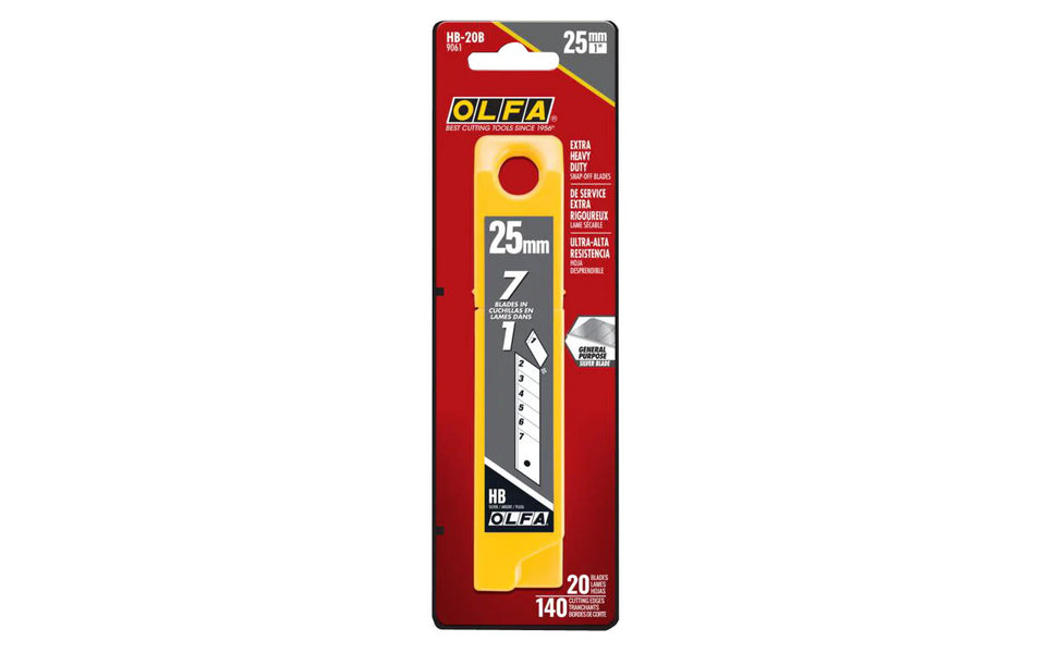 OLFA HB-20B 1" Snap-Off Blades - 20-Pack